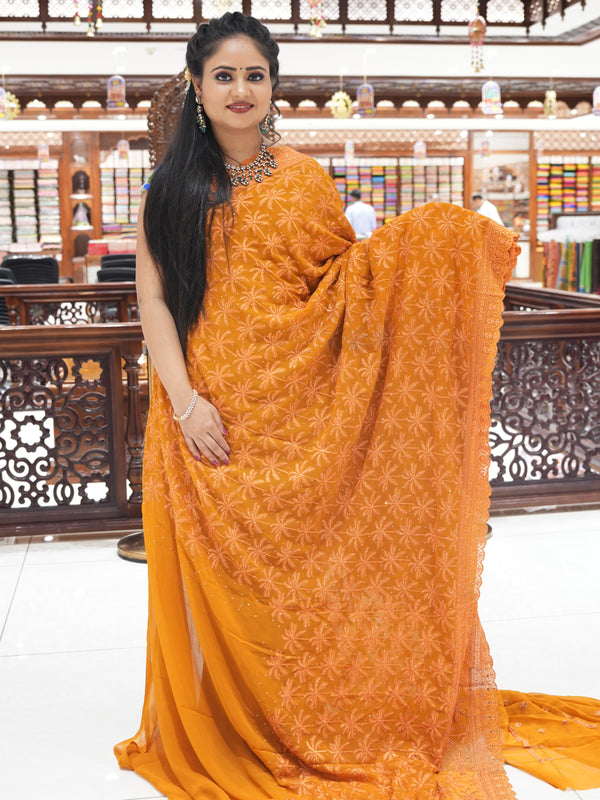 CSM-17791 | Mustard Georgette Saree