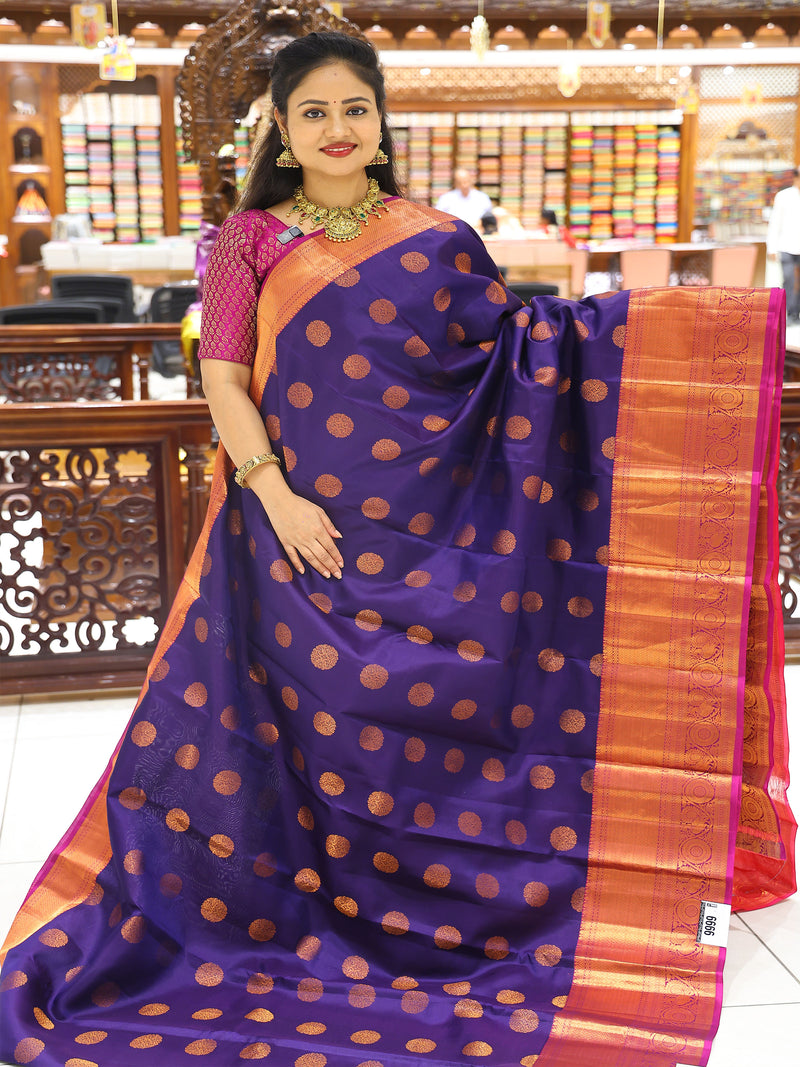 CSM-17062 | Violet & Red Kanchi Pattu Saree