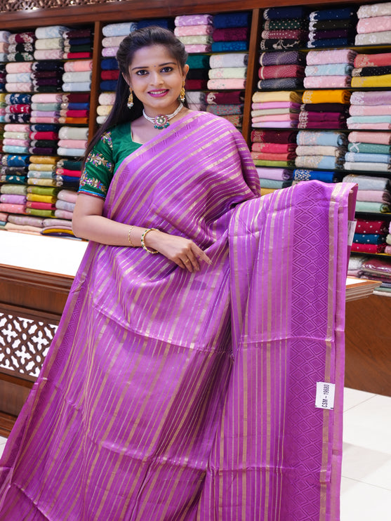 CSM-19680 | Light Purple Matka Silk Saree