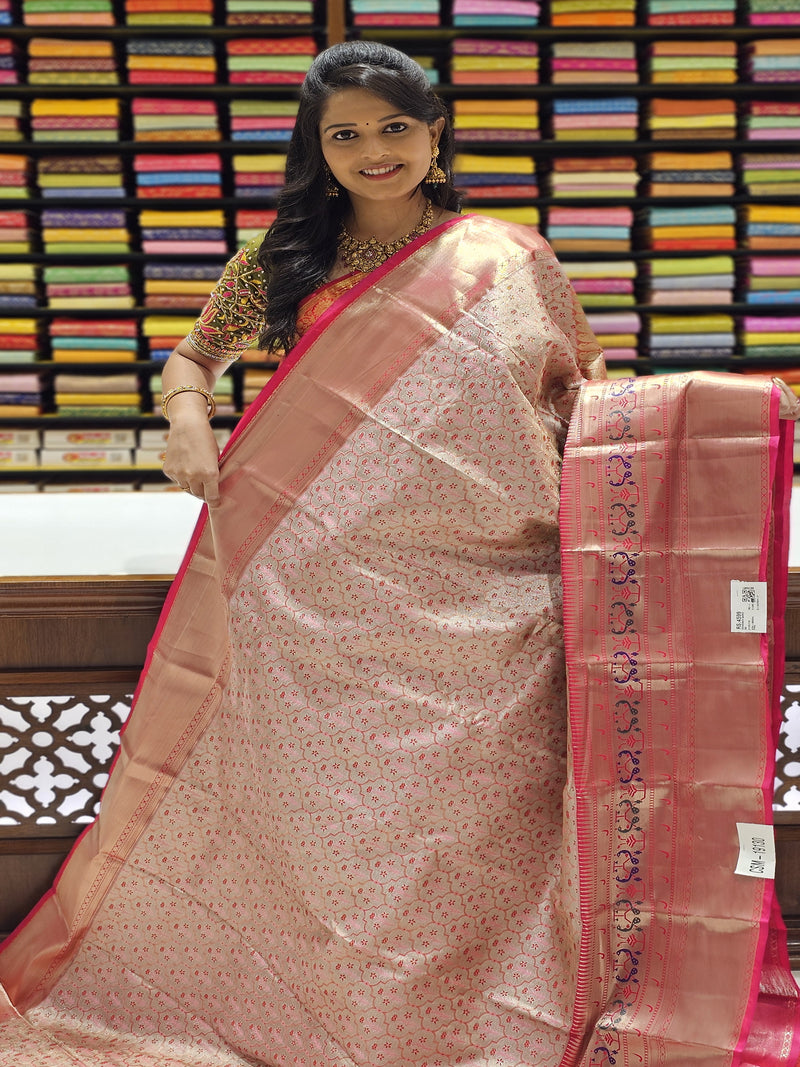 CSM-19130 | Pink Kanchi Padiya Pattu Saree