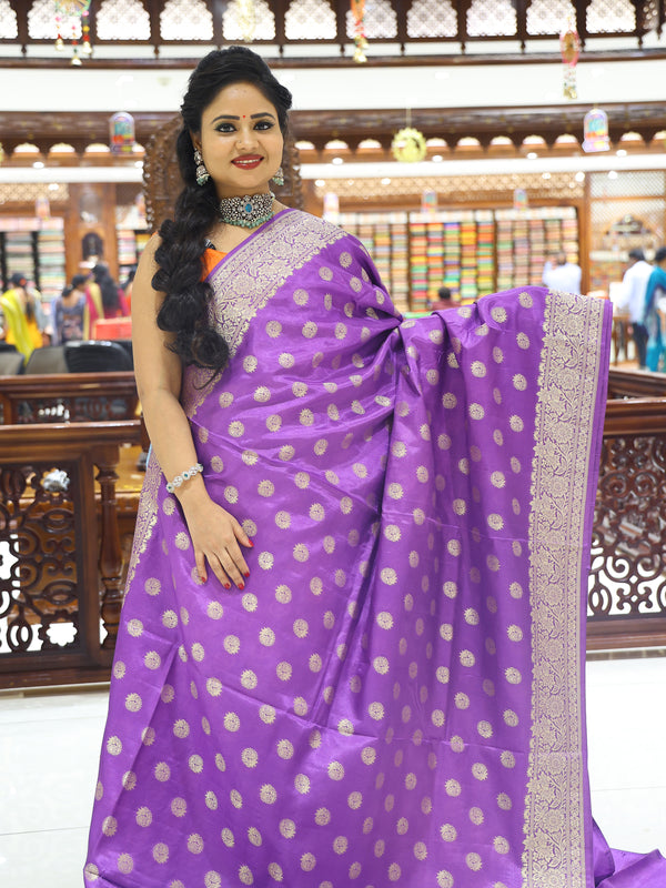 CSM-18290 | Lavender Banaras Saree