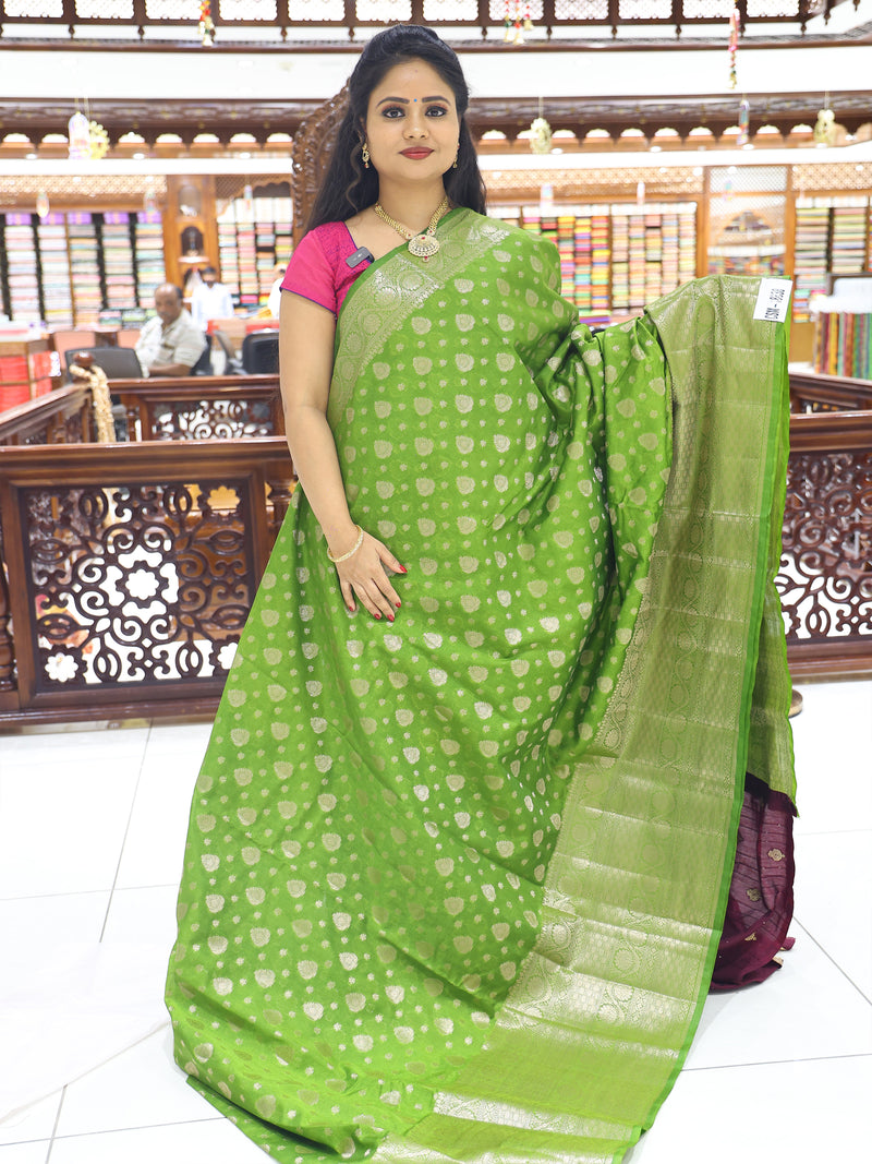 CSM-18638 | Green Kora Silk Saree