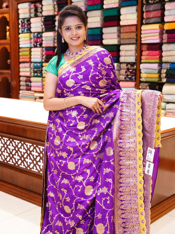 CSM-19630 | Purple Viscose Georgette Saree