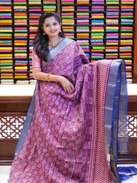 CSM-19559 | Purple Sambalpuri Saree