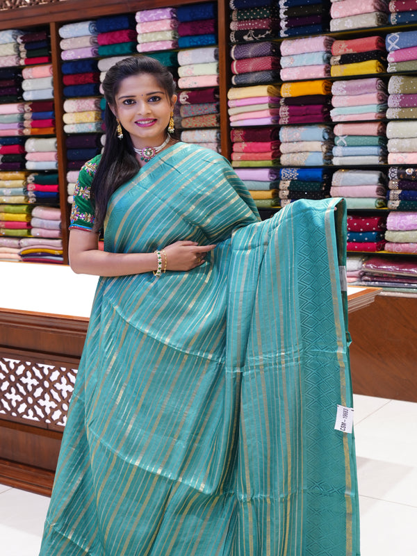 CSM-19683 | Mint Green Matka Silk Saree