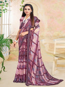 Purple Georgette  saree