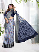 Light Blue Georgette Saree