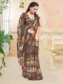 Purple Georgette  saree