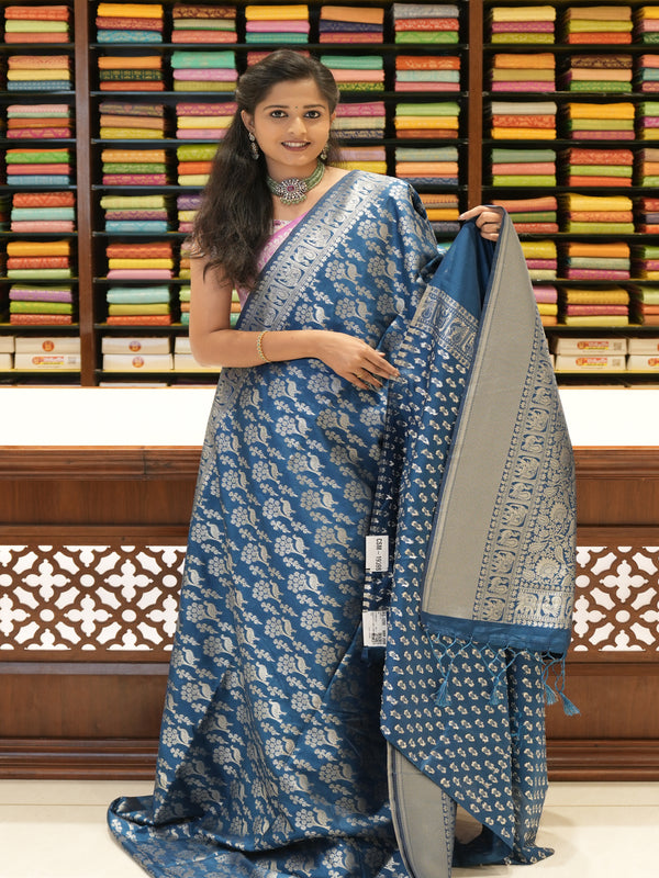 CSM-19398 | Teal  Banaras Saree