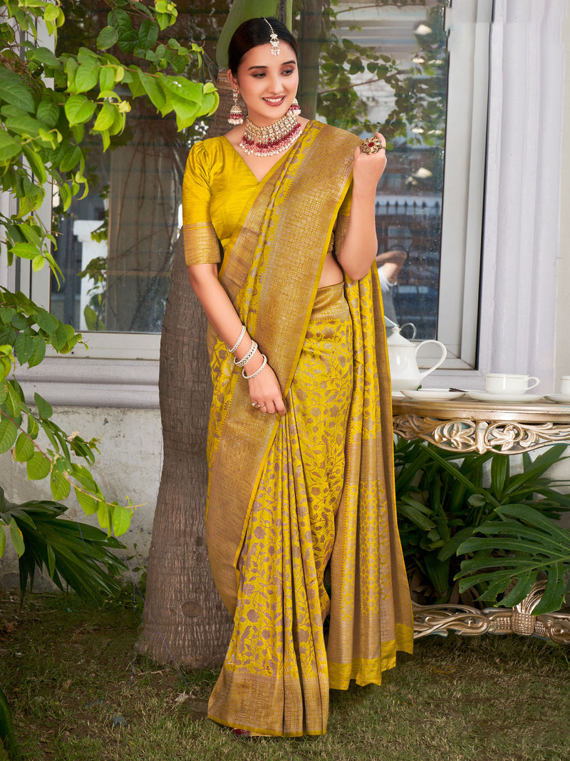 Violet  Soft Banaras silk saree