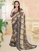 Purple Georgette  saree