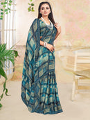 Purple Georgette  saree