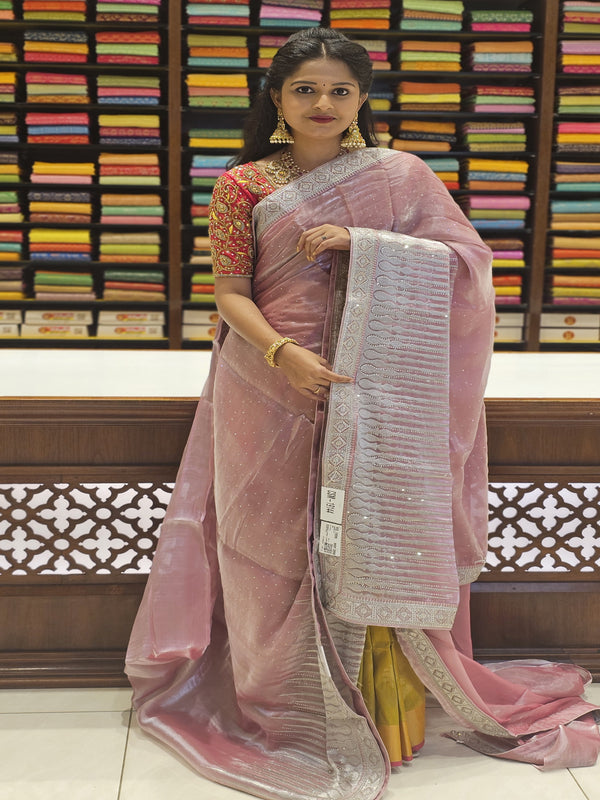 CSM-19144 | Onion Pink Jimmy Choo Saree