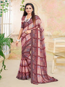 Purple Georgette  saree