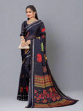 Navy Georgette saree