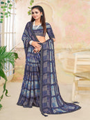 Purple Georgette  saree