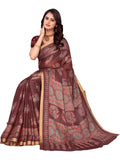 Grey  saree Chanderi Silk| BUY 1 GET 1 FREE