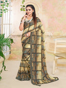 Purple Georgette  saree