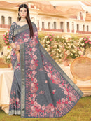 Grey Soft Jute saree | BUY 1 GET 1 FREE