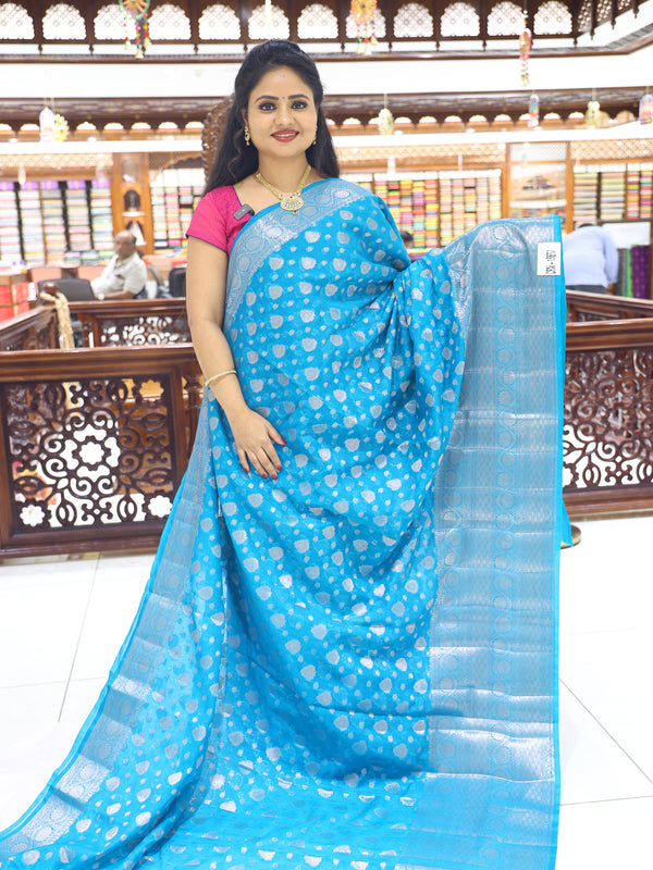 CSM-18637 | Rama Green Soft Silk Saree