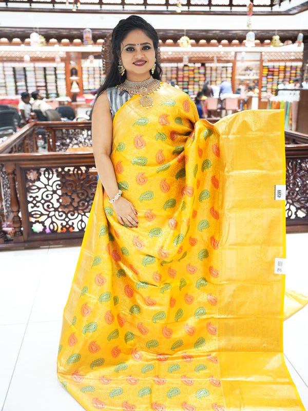 CSM-18353 | Mustard Kanchi Pattu Saree