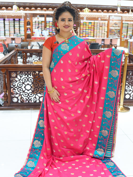 CSM-18736 | Magenta & Green Soft Silk  Saree