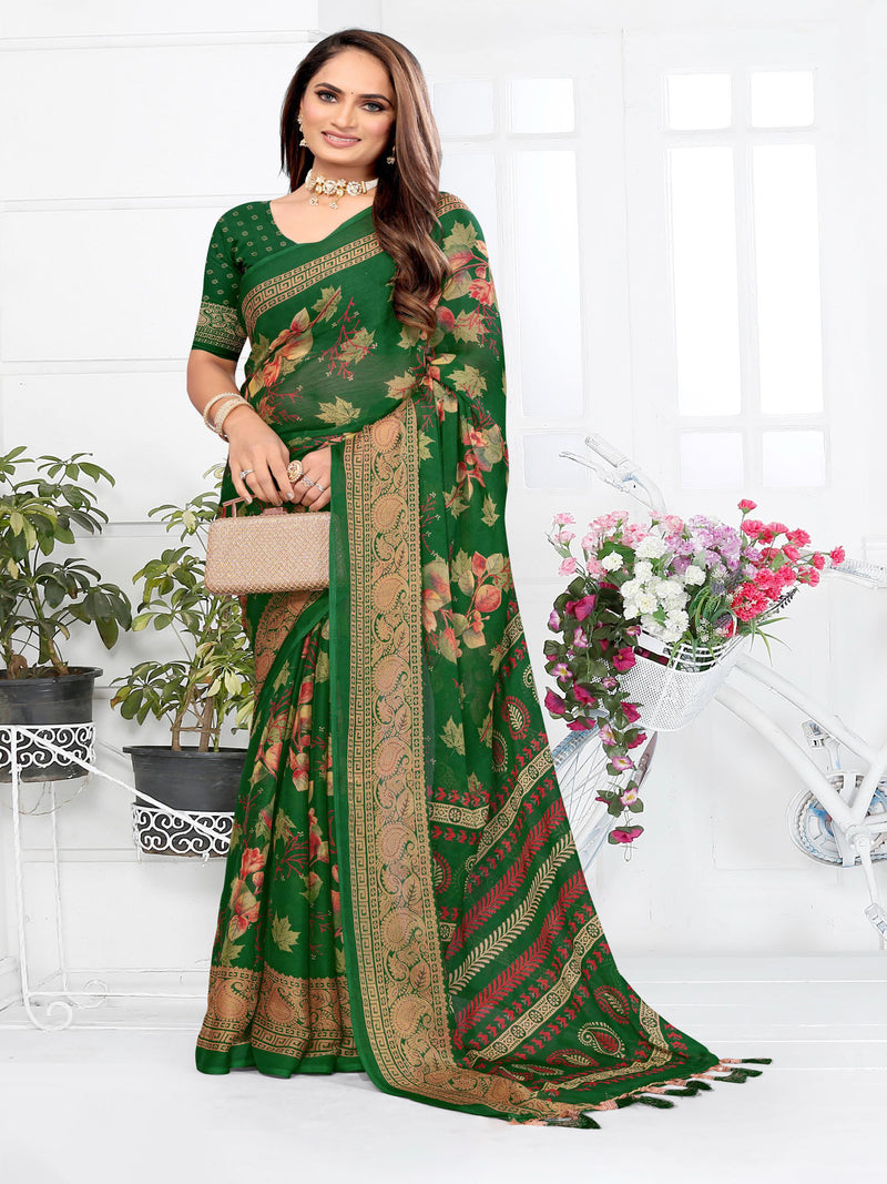 Violet Chiffon Saree | BUY 1 GET 1 FREE