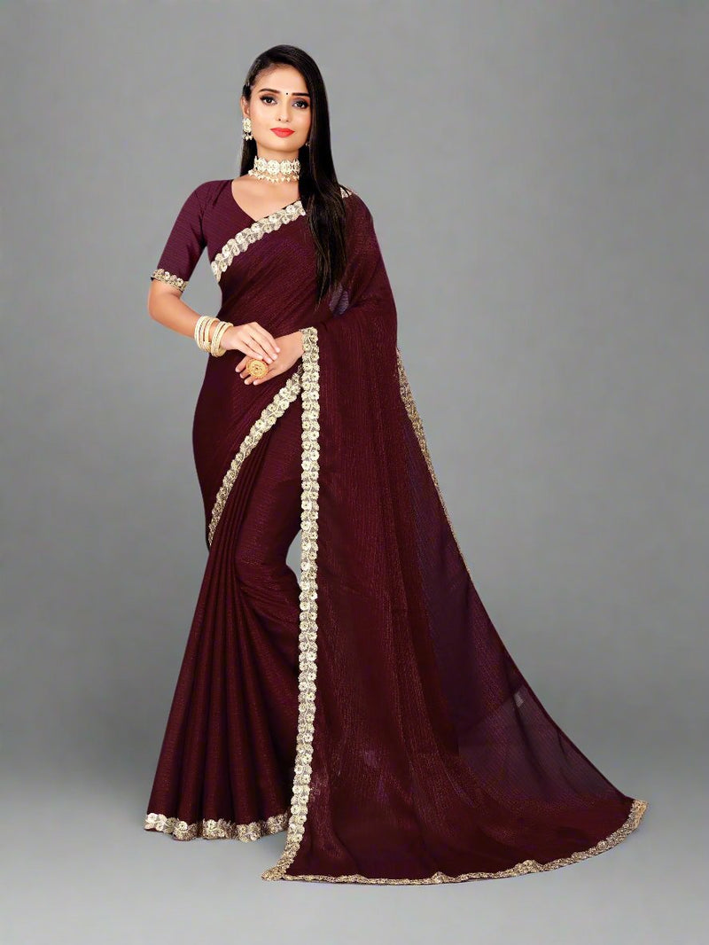 Purple Jimmy Choo saree