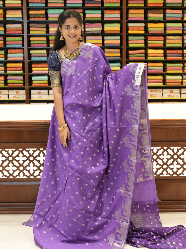 CSM-19385 | Lavender Dola Silk Saree