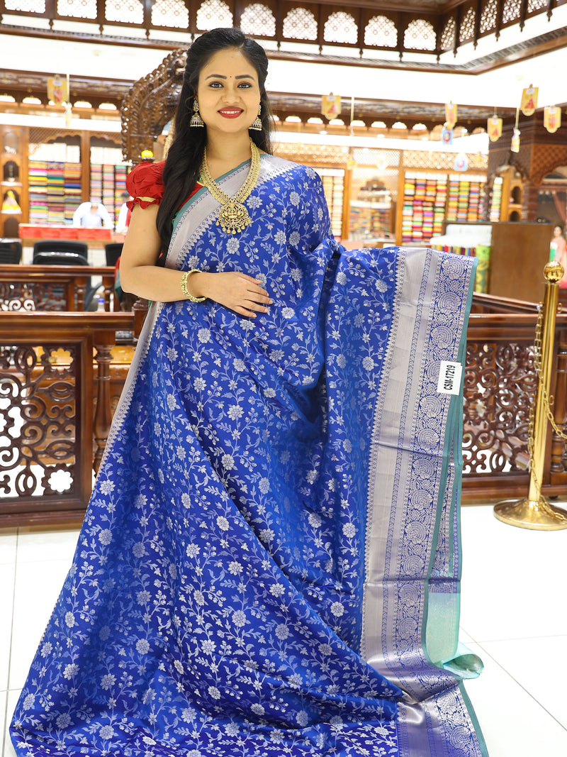 CSM-17219 |  Peacock blue Kanchi Anuhya Pattu Saree