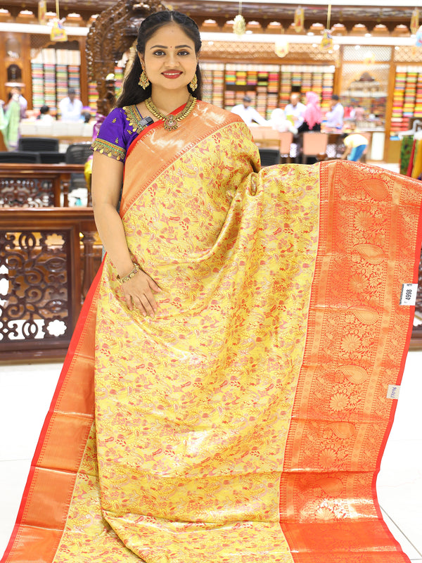 CSM-17096 | Yellow & Red Kanchi Pattu Saree