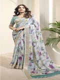 Light Pink Georgette saree