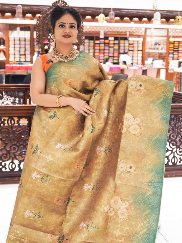 CSM-18034 | Mehandi Green Banaras Silk Saree