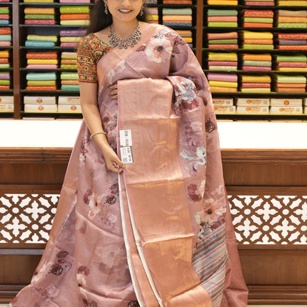 CSM-19416 | Onion Pink Kota Silk Saree