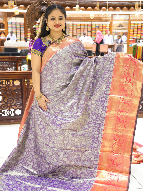 CSM-17091 | Purple & Pink Kanchi Pattu Saree