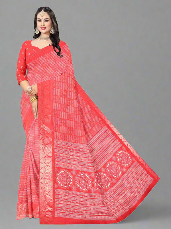 Red Soft Silk Saree