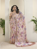 Light Pink Georgette saree