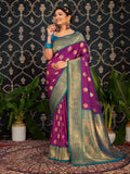 Rani Pink & Rama Green Soft Silk Saree