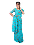 Sky Blue saree Georgette | BUY 1 GET 1 FREE