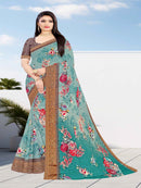 Onion Pink & Sage Green moose crepe saree  | BUY 1 GET 1 FREE