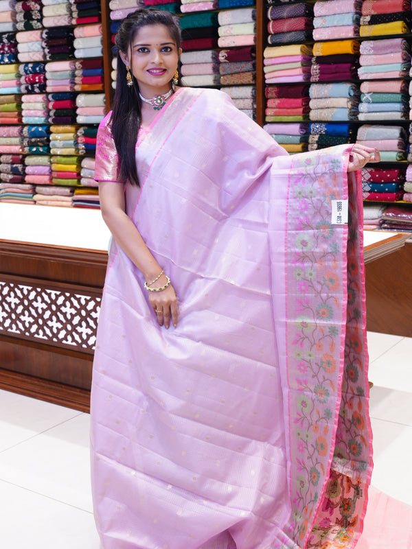 CSM-19655 | Light Onion Pink Silk Kota Saree