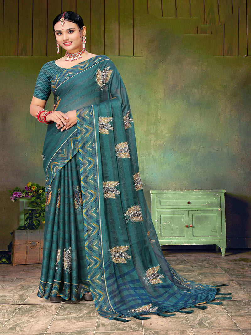 Grey Chiffon Saree