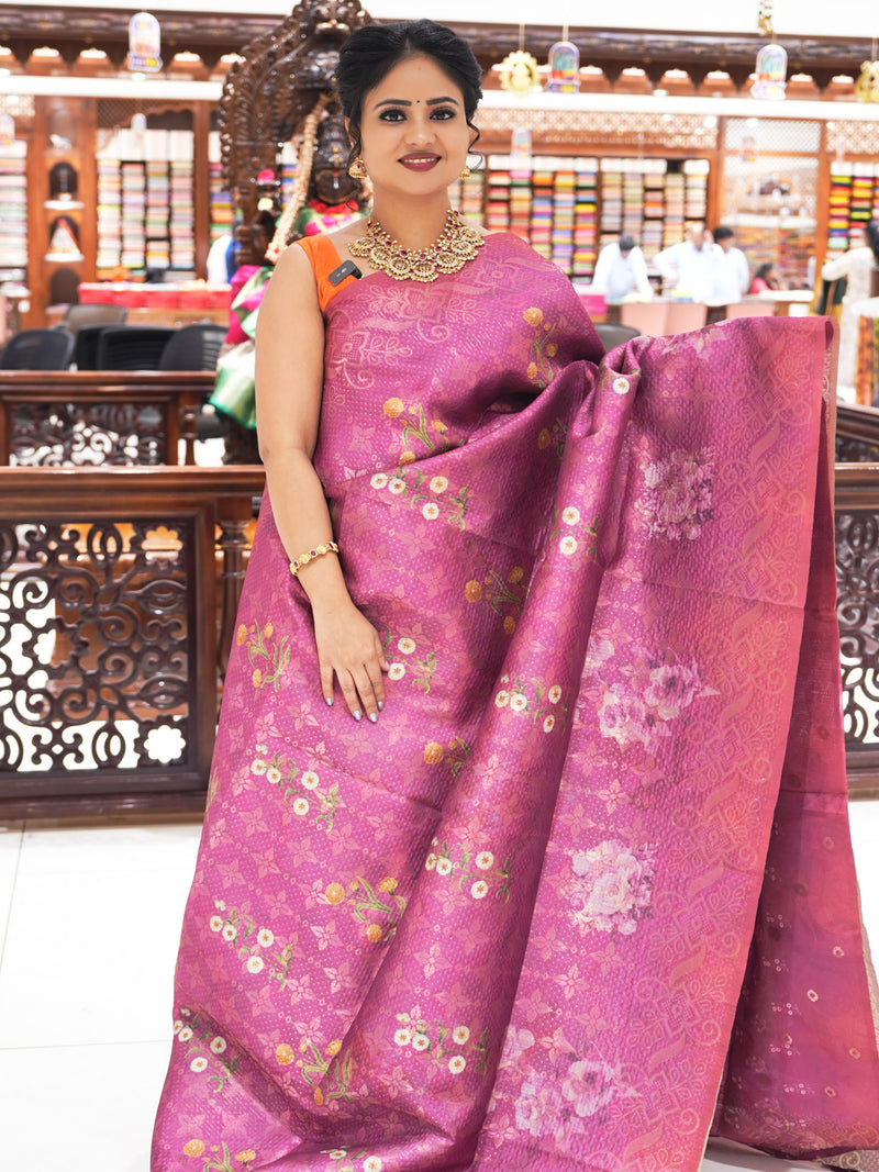 CSM-18039 | Magenta Banaras Silk Saree