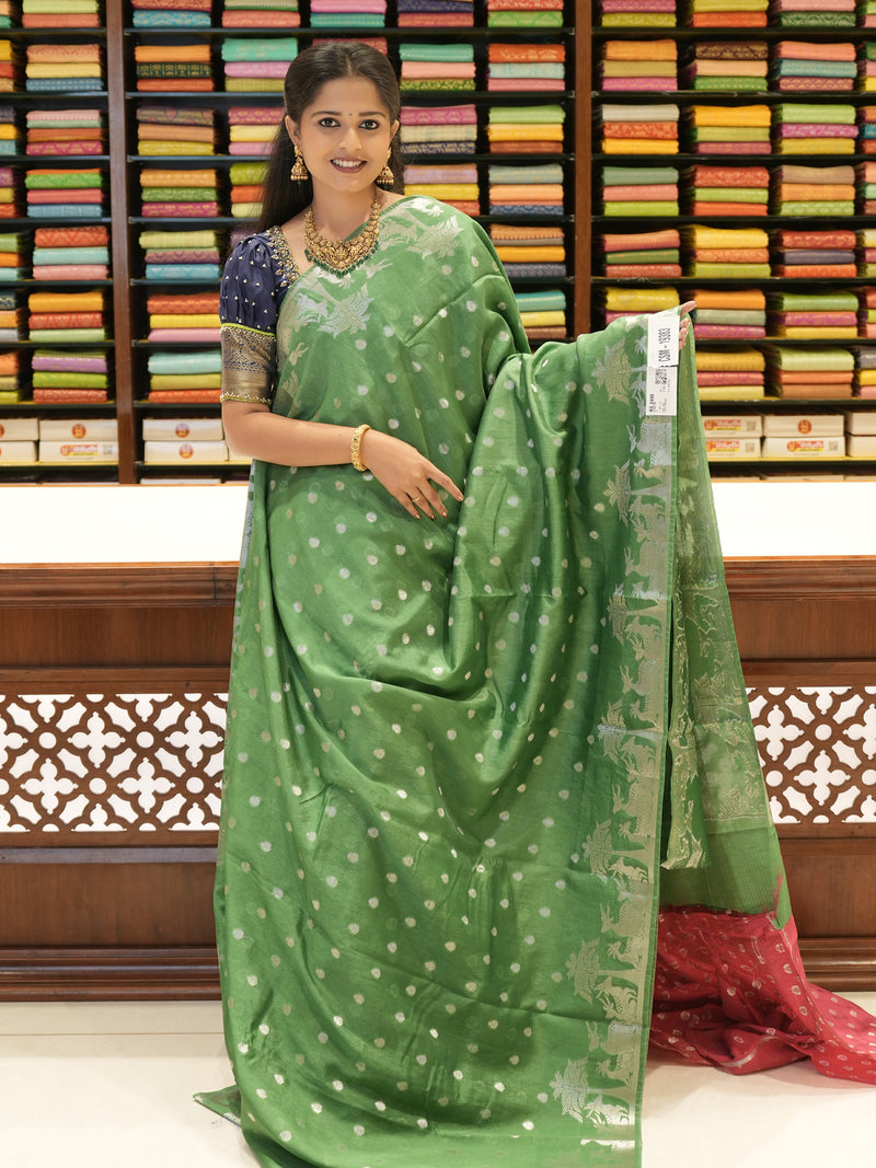 CSM-19383 | Light Green  Dola Silk Saree