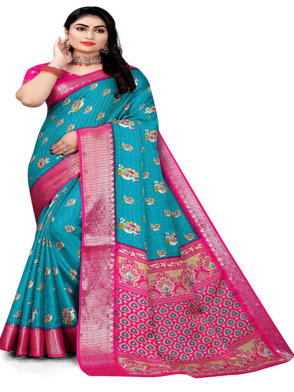 Purple Soft Chanderi saree | BUY 1 GET 1 FREE