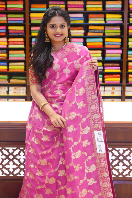 CSM-19193 | Light Pink Kaddi Georgette Saree