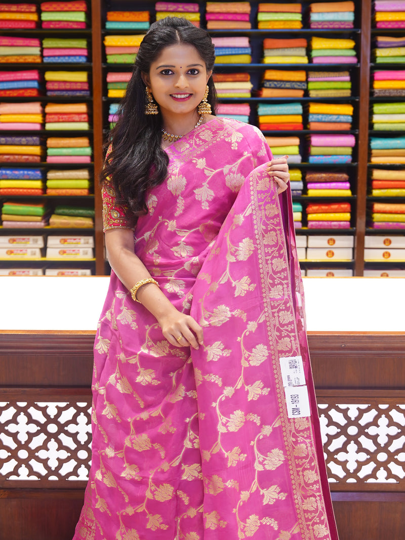 CSM-19193 | Light Pink Kaddi Georgette Saree