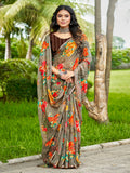 Rama Green Georgette saree | BUY 1 GET 1 FREE