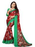 Wine & Tiffany Blue  saree with REG | BUY 1 GET 1 FREE