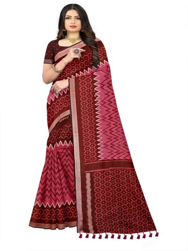 Coffee Brown Raw Silk saree | BUY 1 GET 1 FREE